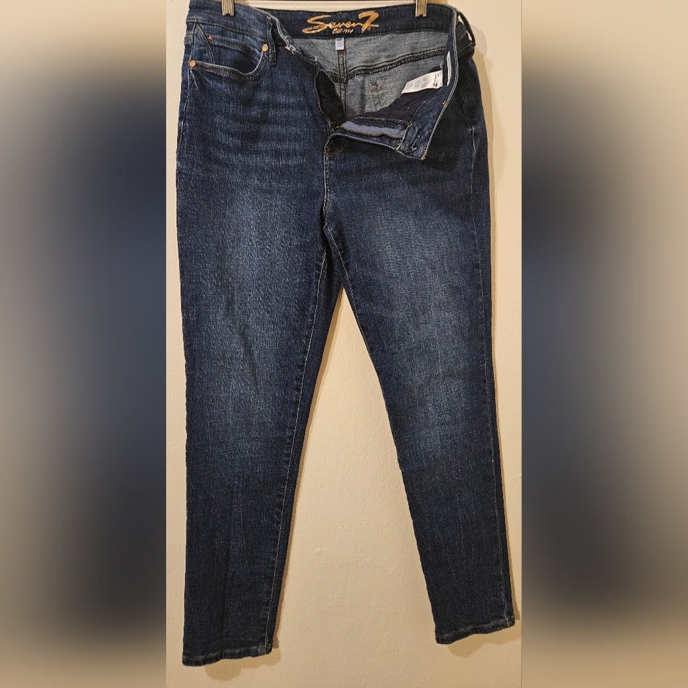 Seven7 Dark Blue Skinny Jeans
